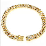 Gold-tone alloy pet fashion chain with clasp